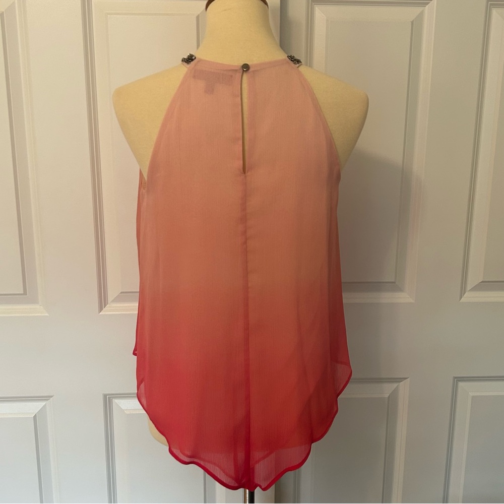 JLO Pink Ombré Jeweled Halter Top - Picture 4 of 5
